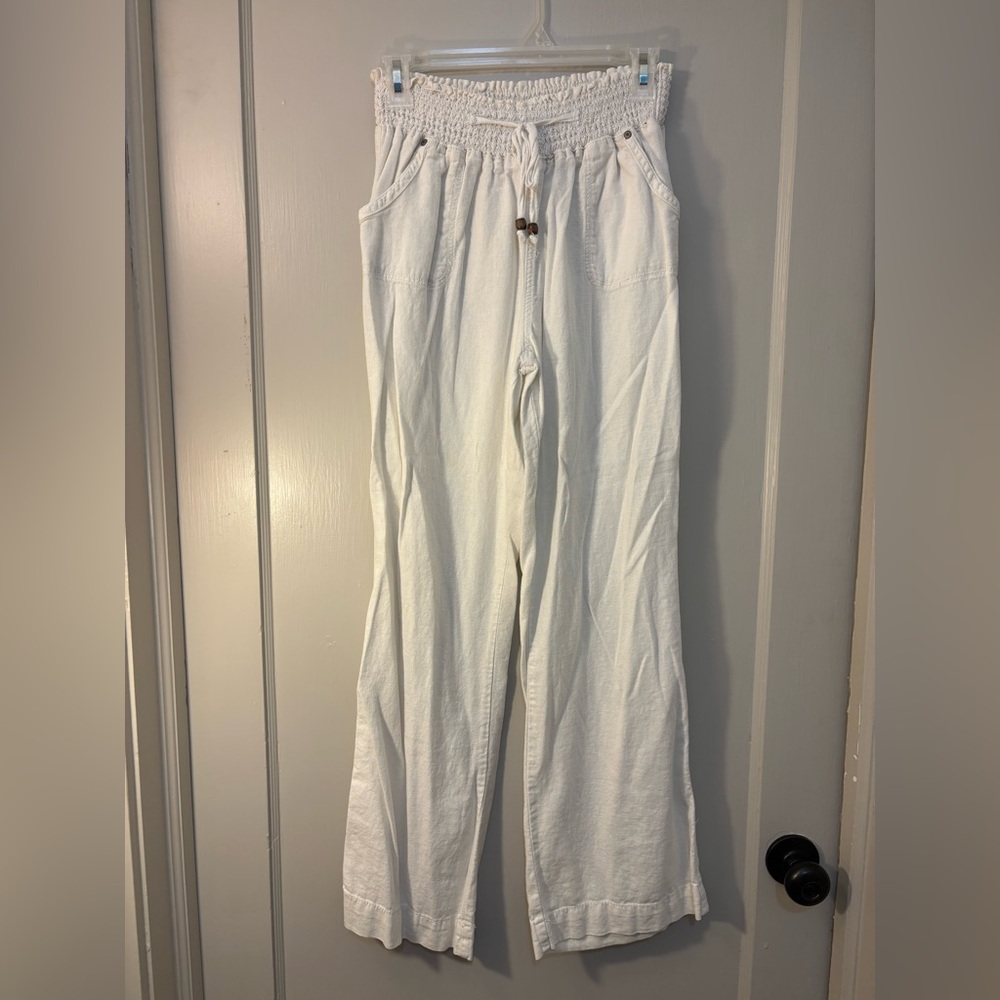 Women’s White Linen Pants